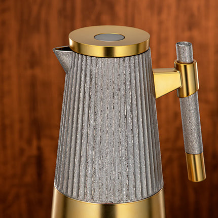 Vacuum Flask Set 1L + 1L Matt Nickel & Matt Gold