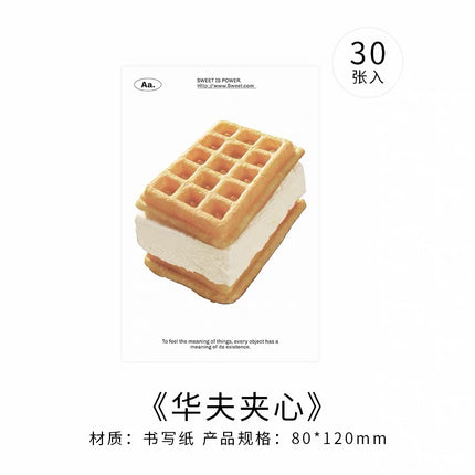 3 pcs set (30 sheet sticky Notes doughnut cake series.)