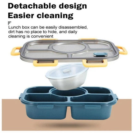 Plastic Five-Compartment Bento Lunch Box