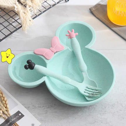 3Pcs/set Wheat Baby Dish