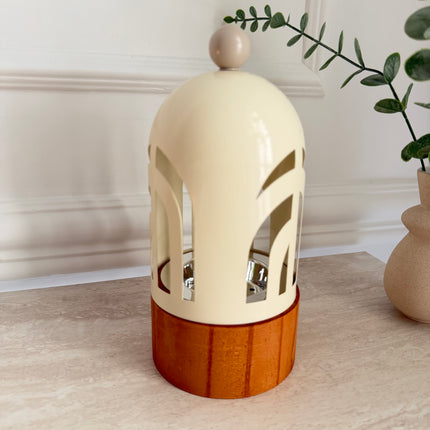 Wood base essence burner