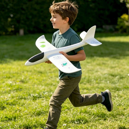 DIY painting glider flight plane with stickers and markers