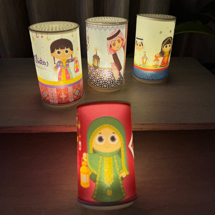 Cylindrical ramadan light for giveaways