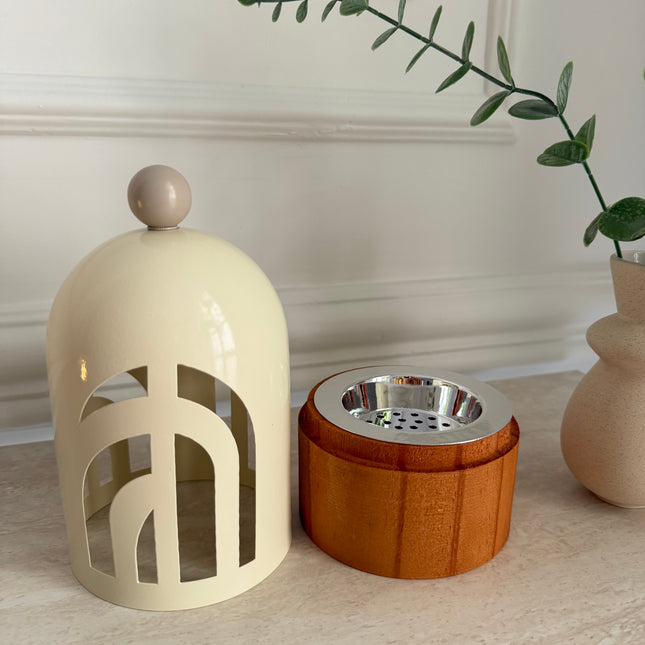 Wood base essence burner