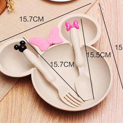 3Pcs/set Wheat Baby Dish