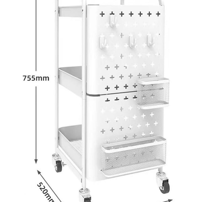 White metal multipurpose trolley