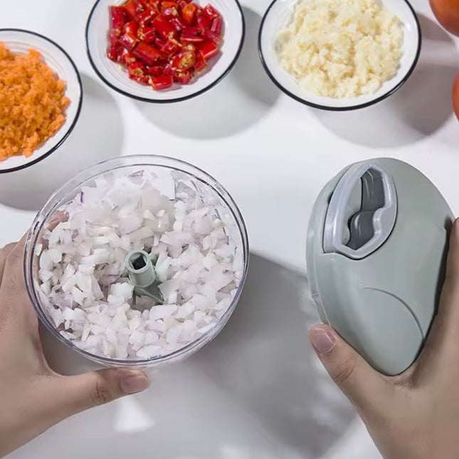 مفرمة يدوية للثوم والخضراوات سعة 500 مل