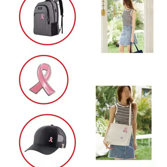 Breast Cancer Awareness Pins for Women, Pink Cancer Brooch Decorations Charity Public Social Event Badge