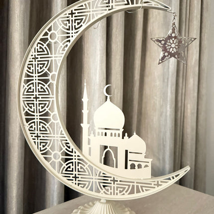 Larg light offwhite moon stand