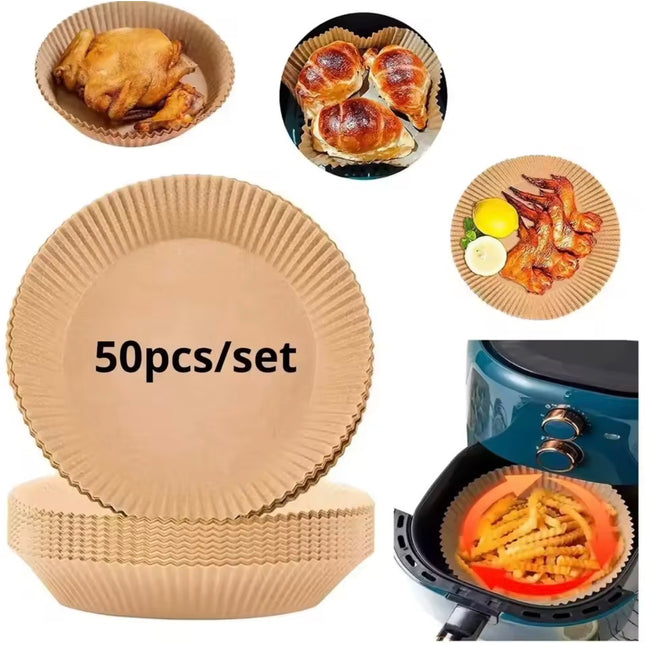 50 قطعة/مجموعة من ورق المقلاة الهوائية القابل للاستخدام مرة واحدة