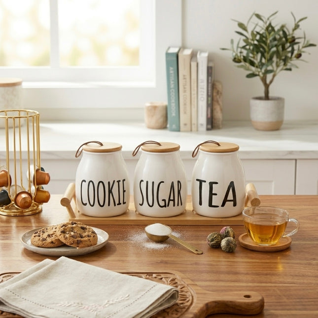 Ceramic jar storage set