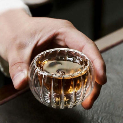Striped Glass Cup Transparent set of 6