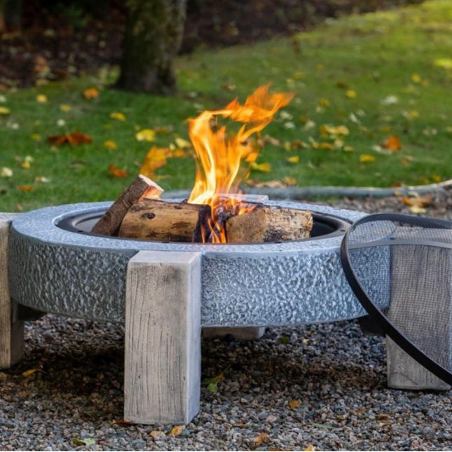 Concrete Charcoal Wood Burning Fire Pit