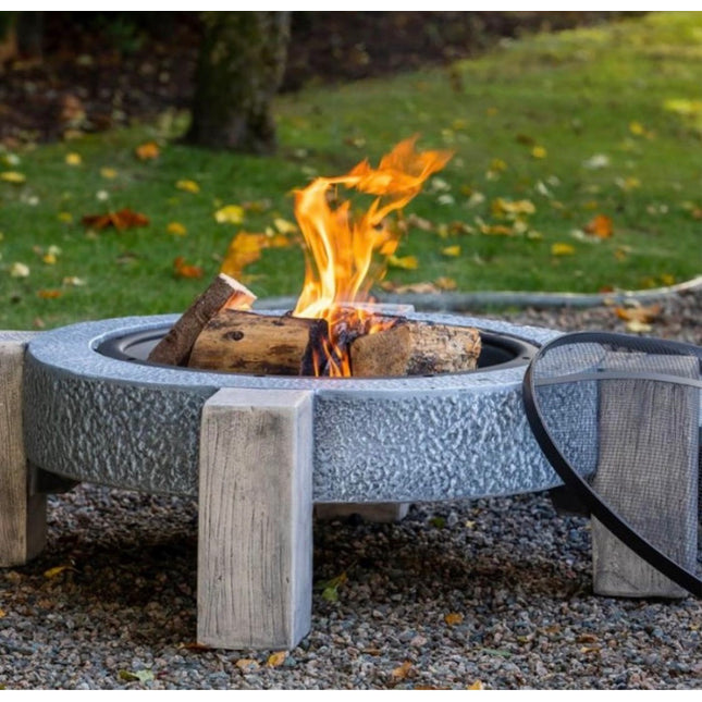 موقد حرق الخشب بالفحم الخرساني