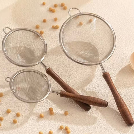 1PC fine Mesh strainer wooden handle