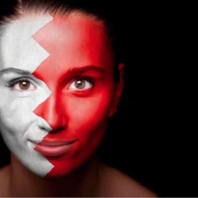Bahrain Flag Face Paint Stick Stripe