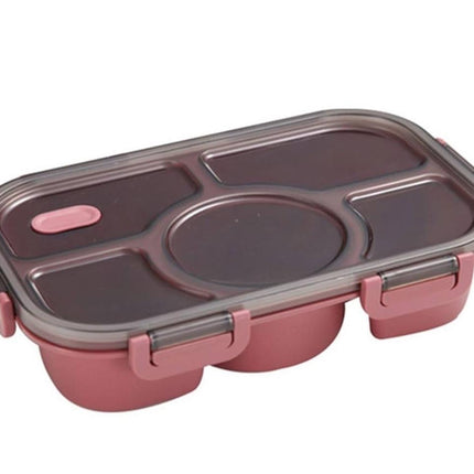Plastic Five-Compartment Bento Lunch Box
