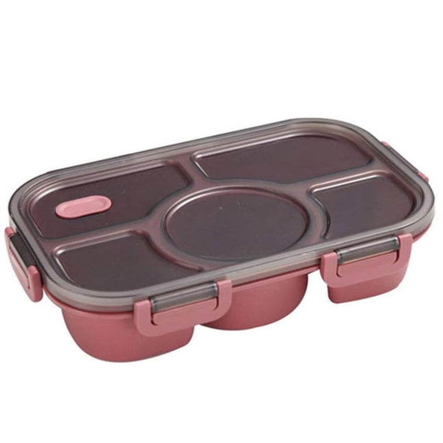 صندوق غداء بينتو بلاستيكي بخمسة أقسام