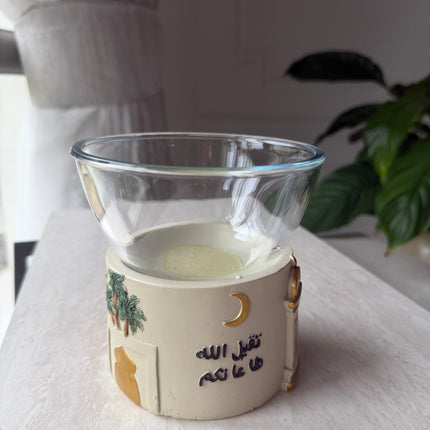 Resin ramdan theme bowl glass
