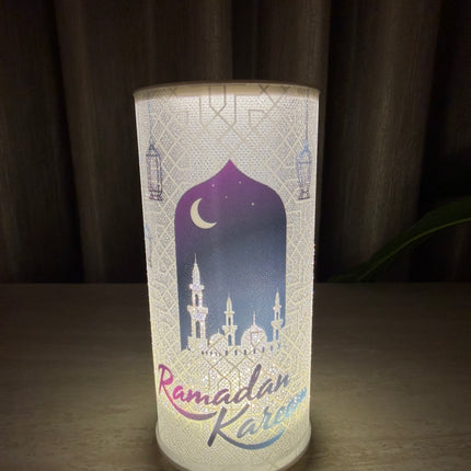 16 cm cylindrical  ramadan light giveaways