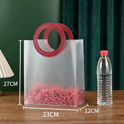 Gift Bags Semi Transparent Circular Handle Packaging l