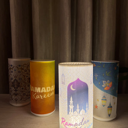 16 cm cylindrical  ramadan light giveaways