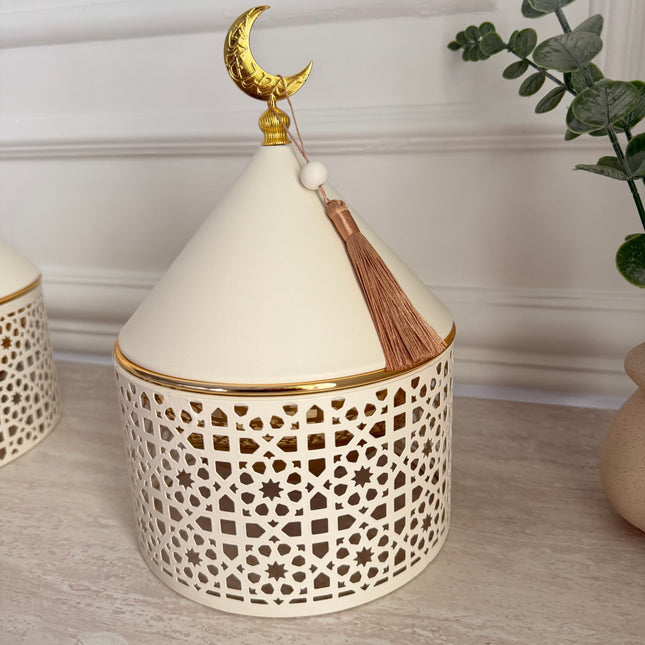 Metal Ramadan tray with cover