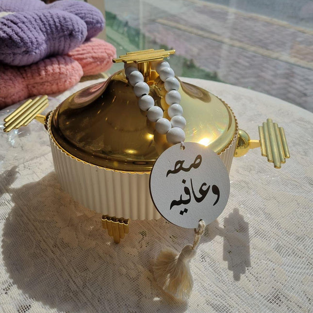 Buffet tray with cover and ceramic plate