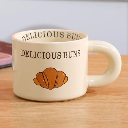 Delicious bun ceramic mug  338 ml