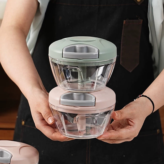 مفرمة يدوية للثوم والخضراوات سعة 500 مل