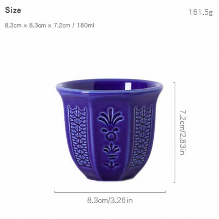 1PC/180 ml Arabic Style Tulip Ceramic Mug