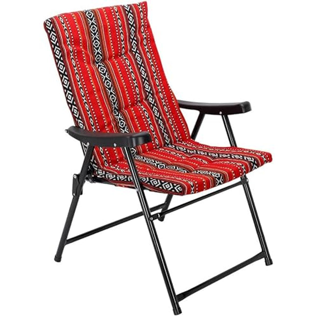 Folded paded picnic chair