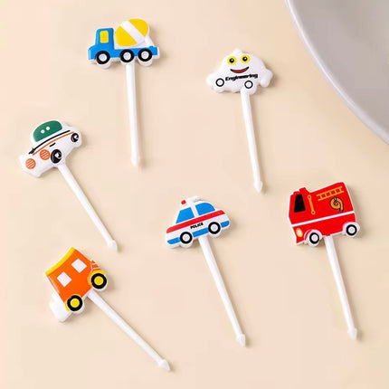 6pcs/set Car Vegetable Cute Mini fruit fork