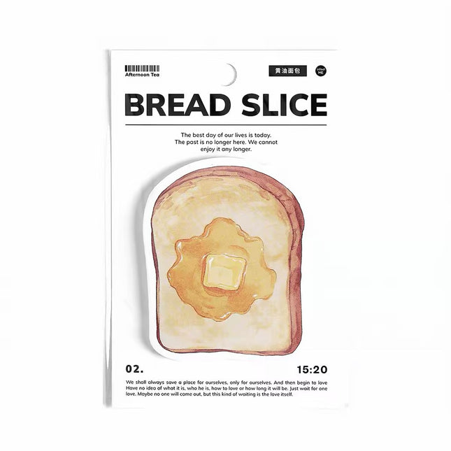 3 pcs set (30 sheet sticky Notes croissant bread bakery series.)