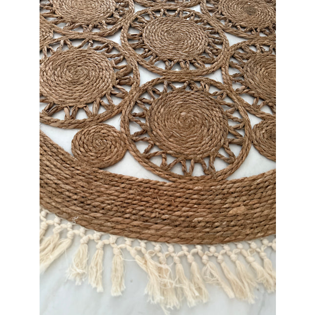 Round rug buhemian style 114 cm