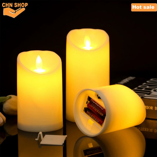 1 pcs L Flameless LED Candle Warm glowing decorative electric