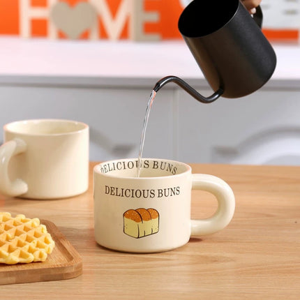 Delicious bun ceramic mug  338 ml