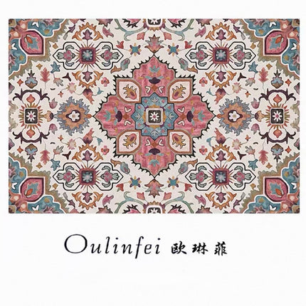 Luxury carpet rug retro bohemian style