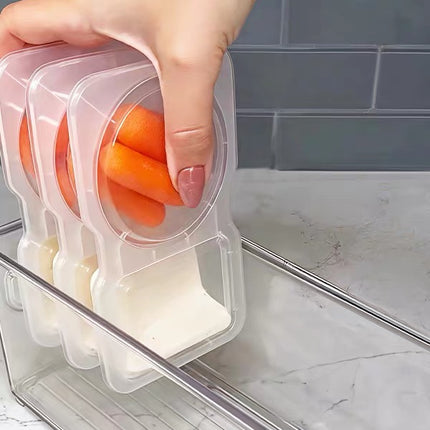 5pcs set Double Compartment Food Storage Containers with Lid