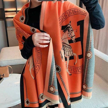 Thickened Warm Shoulder Wrap Scarf shawl