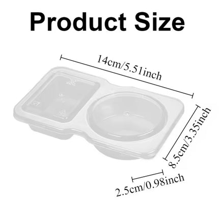 5pcs set Double Compartment Food Storage Containers with Lid
