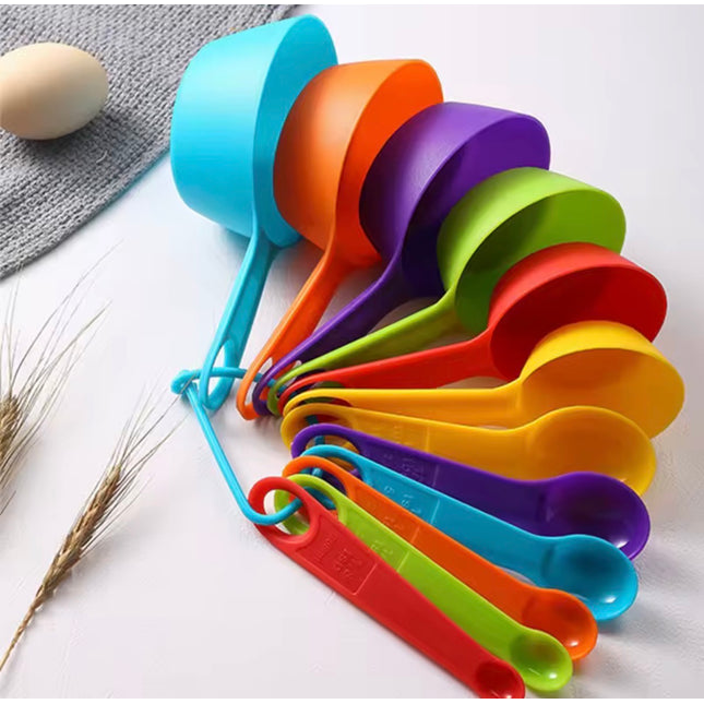 12Pcs Colorful Plastic Measuring Spoon