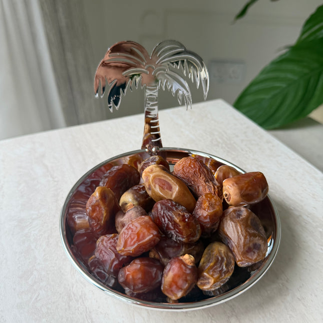 Palm metal plate silver