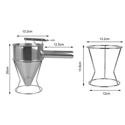 Funnel Dispenser with Rack for  Pancake