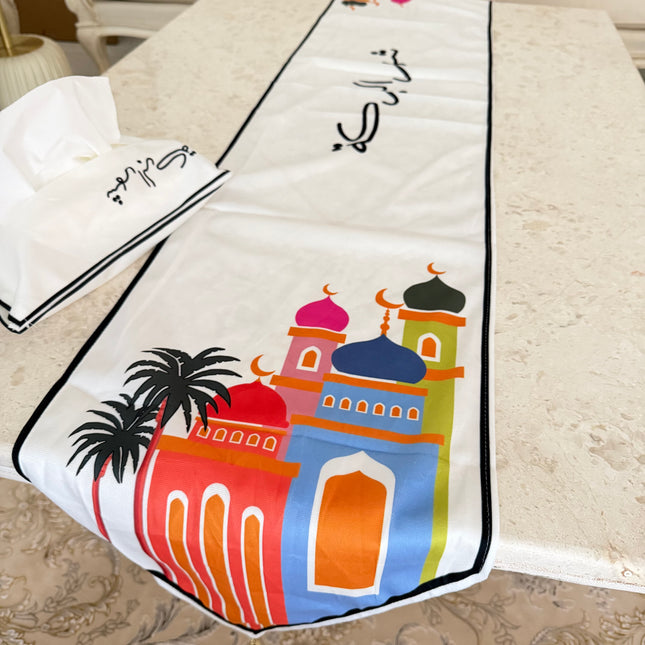 Ramadan runner and tissue cover