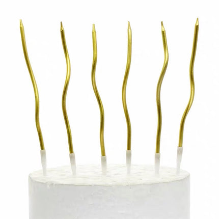 12 pcs gold or silver birthday candle