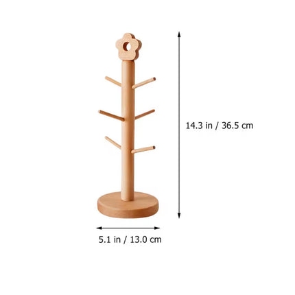 Premium Wood Flower Cup Hanger
