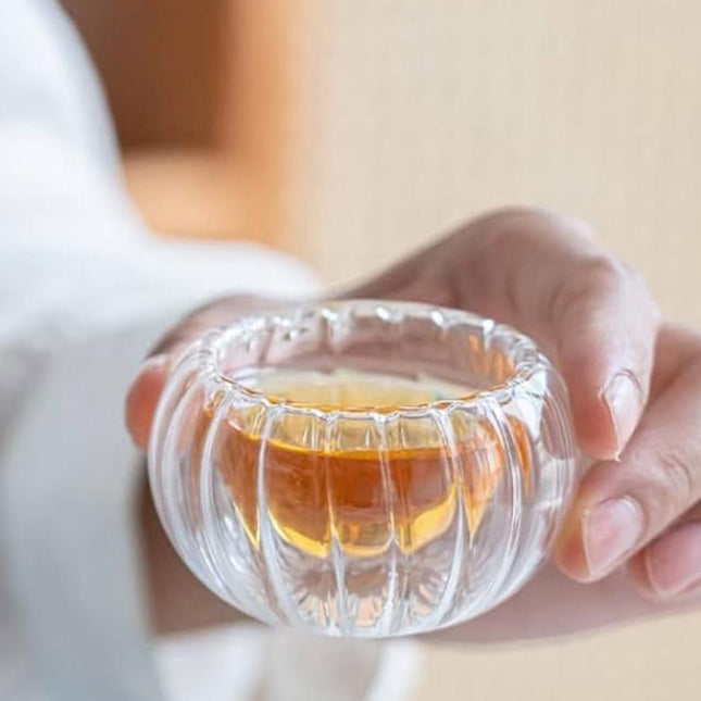 Striped Glass Cup Transparent set of 6