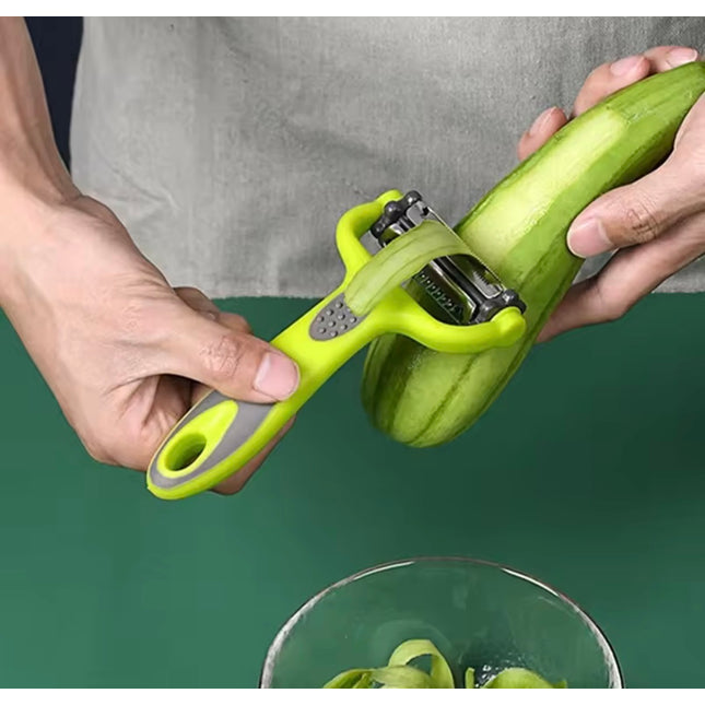 مقشرة دوارة 3 في 1 لتقشير الفواكه والخضروات