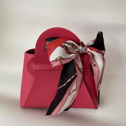 Mini leather givaway gift bag